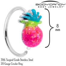 将图片加载到图库查看器,20G 5/16 Hot Tropical Pineapple Nose Hoop