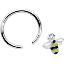 将图片加载到图库查看器,16G 3/8 Clear CZ Gem Bee Sweet BCR Captive Ring