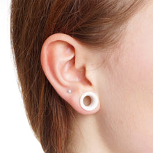 Load image into Gallery viewer, 14G to 1/2 White Acrylic 54 Piece Ear Stretching Kit with Jojoba Oil