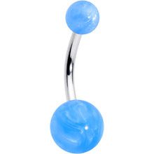 Load image into Gallery viewer, Opaque Pastel Blue Ends Belly Ring