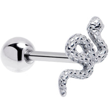 将图片加载到图库查看器,Coiled Serpent Snake Barbell Tongue Ring