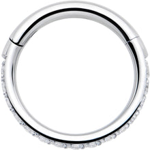 将图片加载到图库查看器,16G Clear Cubic Zirconia Forward Facing Hinged Segment Ring