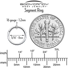 将图片加载到图库查看器,16G Clear Cubic Zirconia Forward Facing Hinged Segment Ring