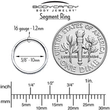 将图片加载到图库查看器,16G Clear Cubic Zirconia Forward Facing Hinged Segment Ring