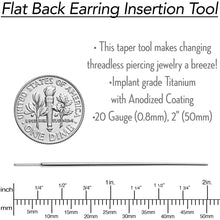 将图片加载到图库查看器,Flat Back Earring Insertion Tool - Silver Titanium