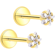 将图片加载到图库查看器,3mm CZ Star Flat Back Stud Earrings - 1 Pair
