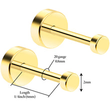 将图片加载到图库查看器,14k Yellow Gold Plated 4mm Circle Flat Back Stud Earrings - 1 Pair