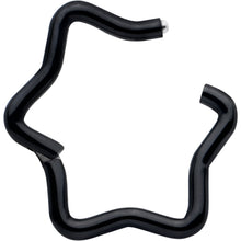Load image into Gallery viewer, 16G 5/16 Black Star Shaped Hinged Segment Ring