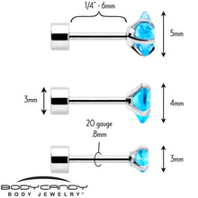 Load image into Gallery viewer, Blue Simplistic Heart Star CZ Flat Back Stud Earrings - 3 Pairs
