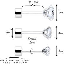 将图片加载到图库查看器,CZ Flat Back Stud Earrings - 3 Pairs
