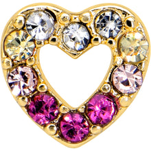 将图片加载到图库查看器,20G Romance Gem Open Heart L Shape Nose Ring