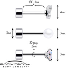 Load image into Gallery viewer, 20G Aurora Gem White Orb Butterfly Flatback Earring Set of 6