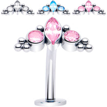 将图片加载到图库查看器,Gem Trio Titanium Push In Threadless Floating Belly Ring