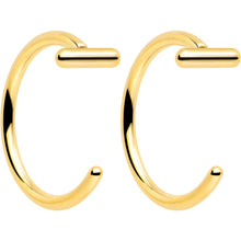 Load image into Gallery viewer, 20G Bar Implant Grade Titanium Open Hoop Earrings