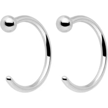 Load image into Gallery viewer, 20G Ball End Implant Grade Titanium Open Hoop Earrings