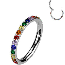 将图片加载到图库查看器,Micro Gem Titanium Hinged Nose Hoop