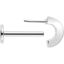 Load image into Gallery viewer, 18G 5/16 CZ Gem Horseshoe Threadless Push In Labret Monroe Tragus