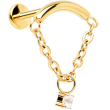 Load image into Gallery viewer, 18G 5/16 CZ Gem Titanium Threadless Dangle Hidden Helix Earring