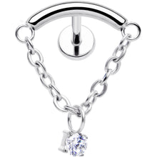 Load image into Gallery viewer, 18G 5/16 CZ Gem Titanium Threadless Dangle Hidden Helix Earring