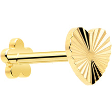 将图片加载到图库查看器,18G Titanium Flat Back Earring Threadless Reversible Heart
