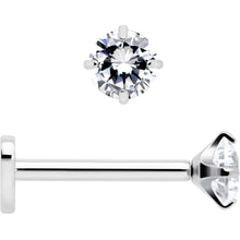 将图片加载到图库查看器,18G 5/16 CZ Implant Grade Titanium Reversible Threadless Flatback