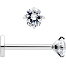 将图片加载到图库查看器,18G 5/16 CZ Implant Grade Titanium Reversible Threadless Flatback