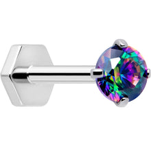 将图片加载到图库查看器,18G 5/16 CZ Implant Grade Titanium Reversible Threadless Flatback