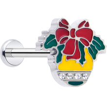 将图片加载到图库查看器,Christmas Flat Back Earring - Holiday Ornament