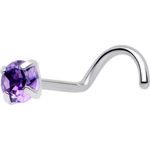 将图片加载到图库查看器,20G 3mm CZ Prong Set Push-In Threadless Nose Screw Nose Ring