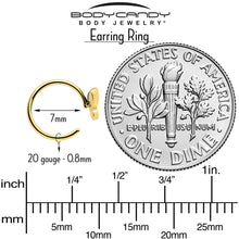 Load image into Gallery viewer, 20G Gold Tone Implant Grade Titanium Butterfly Open Hoop Earring Set