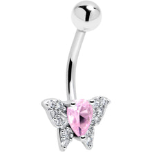 Load image into Gallery viewer, Cubic Zirconia Style Butterfly Belly Ring