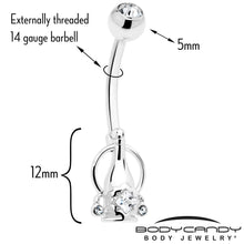 将图片加载到图库查看器,Clear Gem Champagne Dreams Dangle Belly Ring