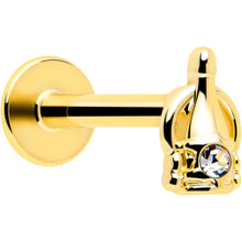Load image into Gallery viewer, 16G 5/16 Clear Gem Champagne Dreams Labret Monroe Tragus