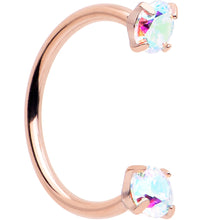 将图片加载到图库查看器,Double Gem Titanium Horseshoe Nose Ring - Internally Threaded Solid Titanium CZ Horseshoe Nose Hoop