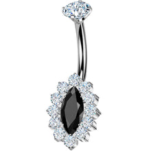 将图片加载到图库查看器,Implant Grade Titanium Internally Threaded Firey Oval Belly Ring