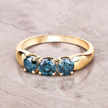 Load image into Gallery viewer, 1.03 Carat Genuine Blue Diamond 14K Yellow Gold Ring
