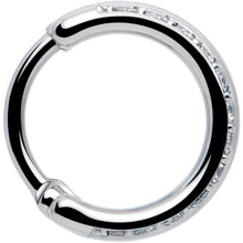 Load image into Gallery viewer, Single Row Micro Gem Implant Grade Titanium Hinged Double Hoop Nose Ring