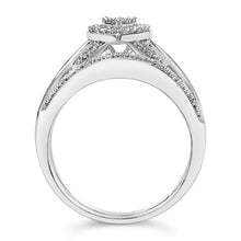 Load image into Gallery viewer, Sterling Silver 1/5 Cttw Diamond Heart Motif Bridal Set