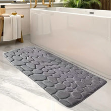 Load image into Gallery viewer, Ultra-Soft Memory Foam Bath Mat – Non-Slip, Absorbent (Gray Hexagon)
