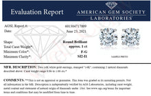 Load image into Gallery viewer, AGS Certified 14K White Gold 1.0 Cttw 4-Prong Set Brilliant Round-Cut Solitaire Diamond Push Back Stud Earrings (F-G Color, SI2-I1 Clarity)