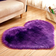 Load image into Gallery viewer, 1pc Faux Fur Room Rug, Heart Shaped Plush Rug, Fluffy Carpet For Living Room Bedroom Sofa, Shaggy Carpet Area Mat 50*60cm/19.68*23.62in