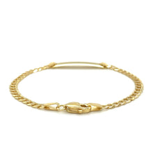 Load image into Gallery viewer, 14k Yellow Gold Curb Link Style Children's ID Bracelet