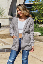 将图片加载到图库查看器,Women Full Size Teddy Hooded Jacket with Pockets Cozy Casual Jacket Comfortable Women Jacket