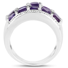 Load image into Gallery viewer, 2.80 Carat Genuine Amethyst .925 Sterling Silver Ring