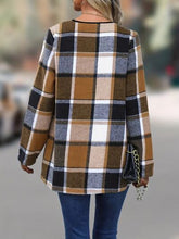 Load image into Gallery viewer, Elegant Plaid Open Front Long Sleeve Jacket Stylish & Cozy Lightweight Breathable Outerwear