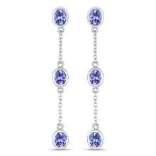 Load image into Gallery viewer, 1.98 Carat Genuine Tanzanite .925 Sterling Silver Earrings