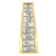 Load image into Gallery viewer, 14K Yellow Gold 1 1/2 cttw Princess Cut Diamond Greek Column Pendant Necklace (G-H, VS1-VS2)