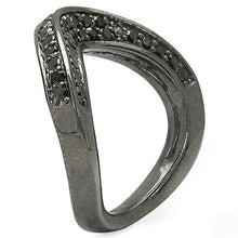 Load image into Gallery viewer, 1.02 Carat Genuine Black Diamond .925 Sterling Silver Ring