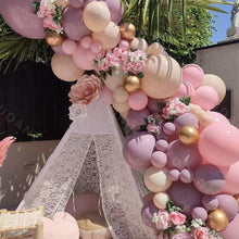 将图片加载到图库查看器,85Pcs Purple Pink Balloon Arch Garland For Festival Family Engagement Wedding Birthday Theme Anniversary Celebration Decoration For Party