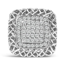 Load image into Gallery viewer, Sterling Silver 1.0 Cttw Diamond Celtic Knot Cocktail Ring